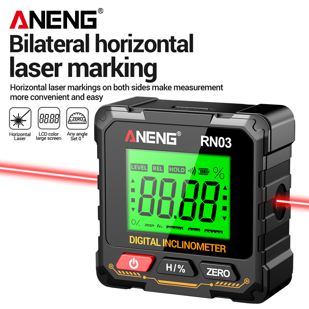 Industrial Laser Alignment Tool - Magnetic Digital Angle Finder ANENG RN03