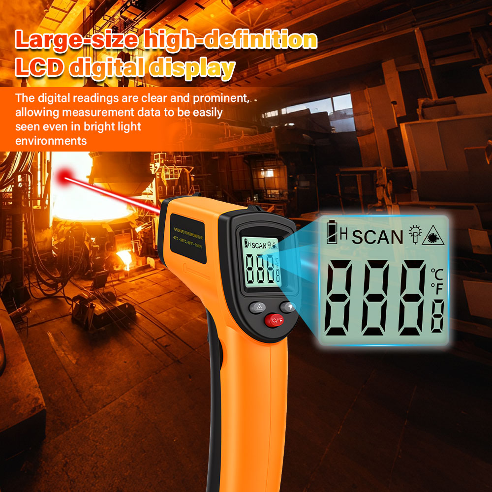 Industrial Laser Temperature Sensor - Digital Infrared Thermometer Non-contact Thermometer Industrial