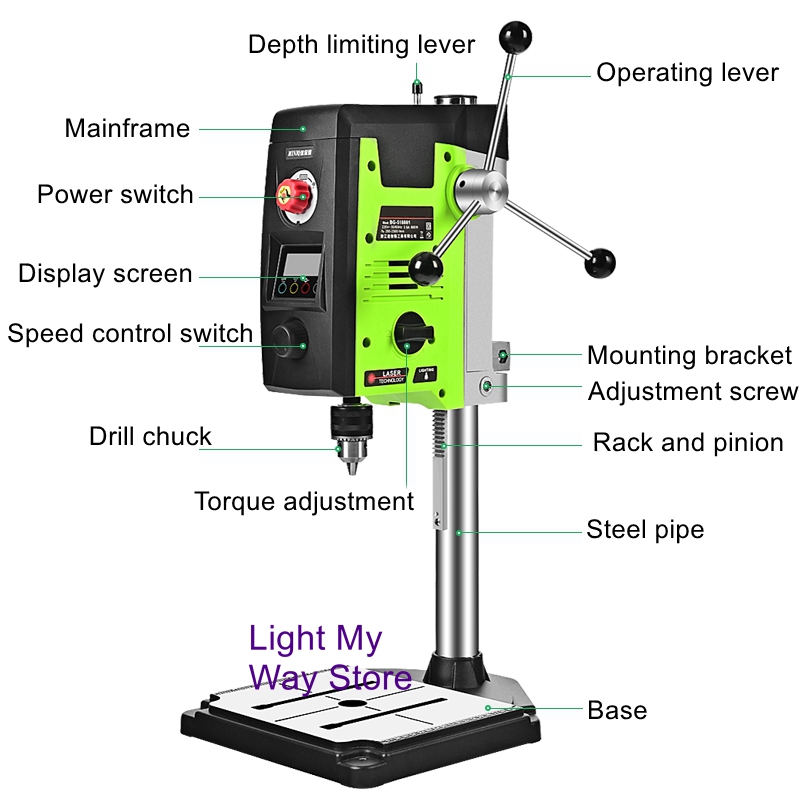 Mini strong table drill digita - Industrial Laser Drill review and price