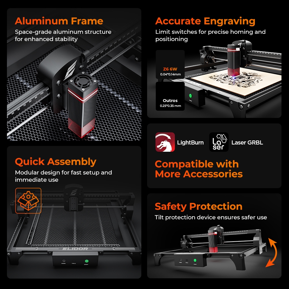 ELIDOR Z6 6W Laser Engraver an - Industrial Handheld Laser Engraver review and price