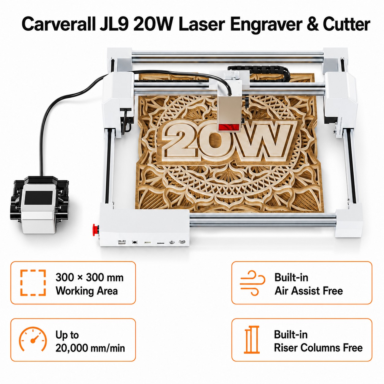 Carverall JL9 20W Laser Engrav - Industrial Laser Engraving Machine review and price